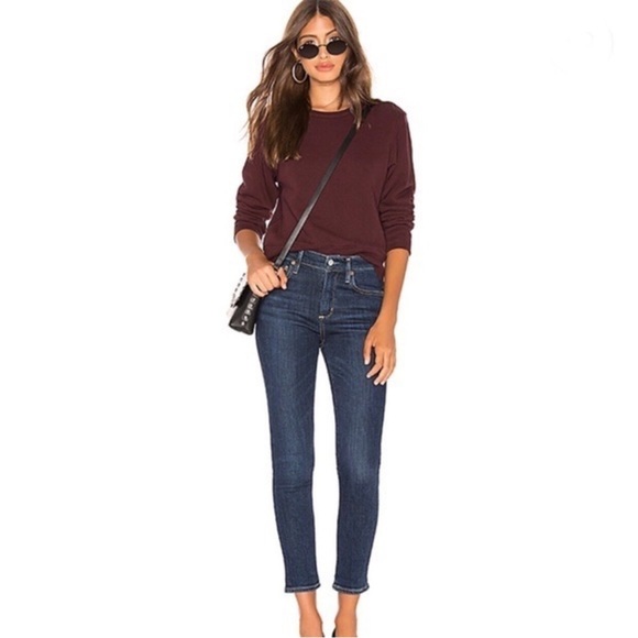 Agolde Sophie Mid Rise Skinny Jeans Cabana Dark Wash Style #A018-1256 Size 32 - Picture 12 of 12